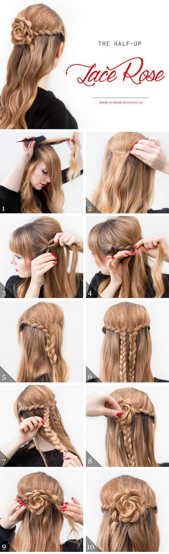 Easy Step by step hair tutorials for long hair Easy Step by step hair tutorials for long hair