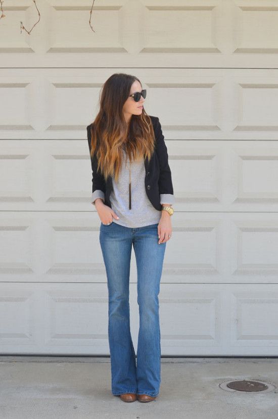 How to Style Bootcut Jeans: 20 Bootcut Jeans Outfit Ideas
